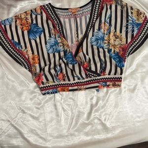 Floral Striped Skirt